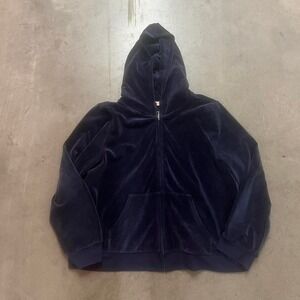 Vintage Y2K boxy cropped juicy couture embroidered sparkles full zip hoodie‎